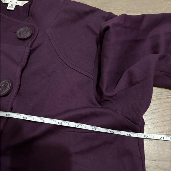 CAbi Purple Swing Cotton Cropped Jacket Style 182 Size M - Picture 9 of 11